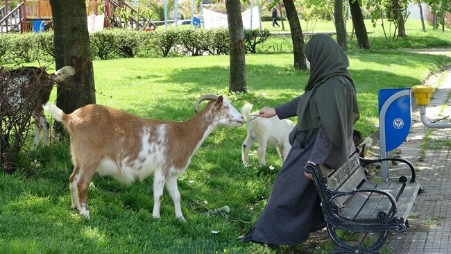 Trabzon'da yaşlılar sokağa çıktı, renkli görüntüler oluştu 9