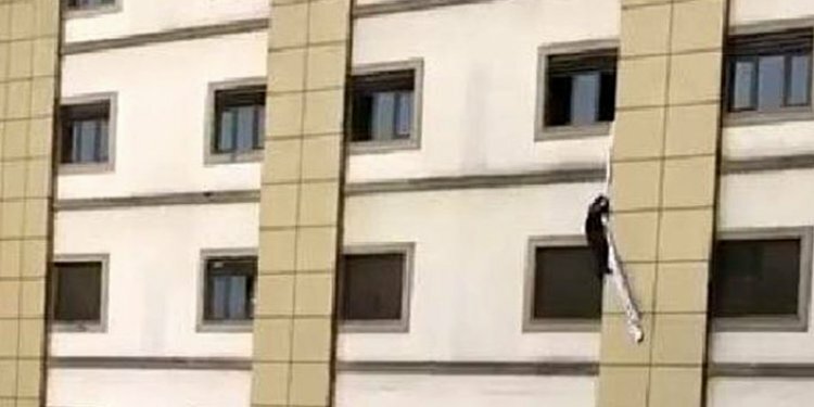 Trabzon'da koronavirüs şüphelisi çarşafla kaçmaya çalıştı