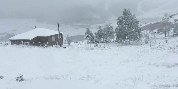 Ordu'da dolunun ardından kar da yağdı!