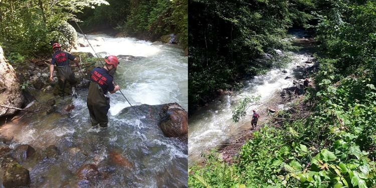 Trabzon'da dereye uçmuştu, cesedi ancak bulundu!