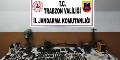 Trabzon'da kaçak silah atölyesine baskın!